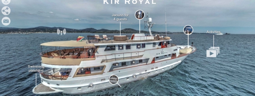 visite virtuelle d'un yacht de luxe